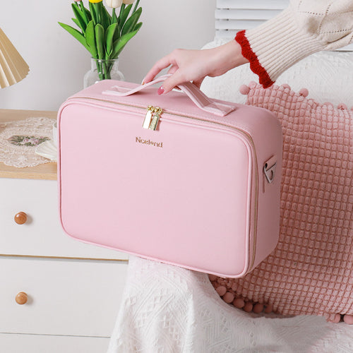 Cosmetic Bag with Smart LED Mirror